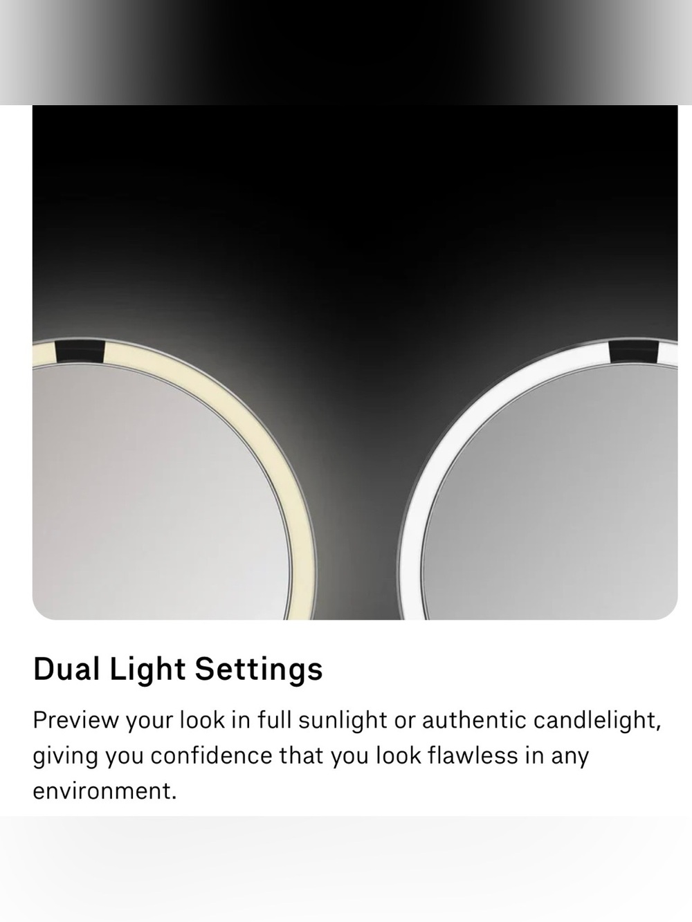 💙 SIMPLE HUMAN LED Sensor Mirror Lighted Round Vanity Mirror in Brushed Chrome - Picture 8 of 13